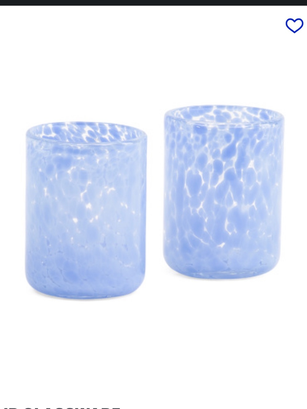 JP Glassware Blue Leo Double Old-Fashioned Glass